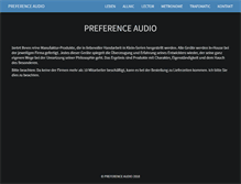 Tablet Screenshot of preference-audio.de